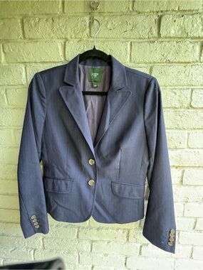 J. Crew Women's Navy Pinstriped Blazer EUC